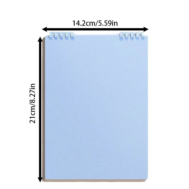 1pc Blue Plastic Ring Binder – Loose Leaf Notebook with 1 Inch Rings, Refillable Pages for School, Office, Daily Use (Single)