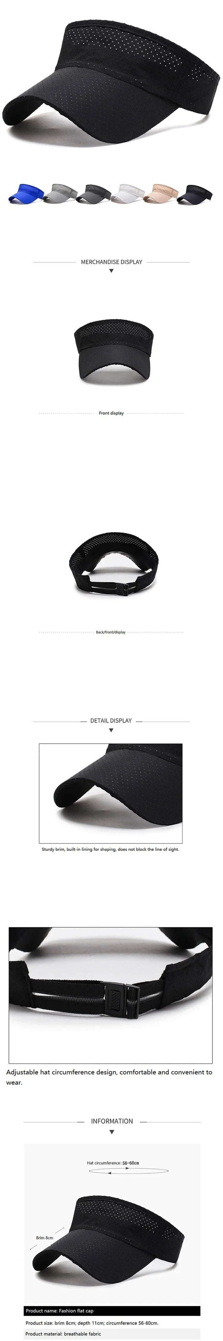 New Men's Summer Hats Jockey Visor Long Trucker Cap Womens Hats Designer Hats Short Brim Hat Flat Visor Baseball Cap YSM03