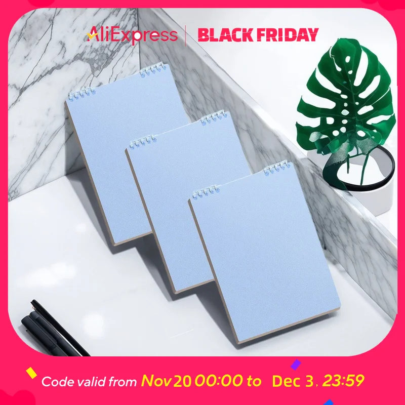 1pc Blue Plastic Ring Binder – Loose Leaf Notebook with 1 Inch Rings, Refillable Pages for School, Office, Daily Use (Single)
